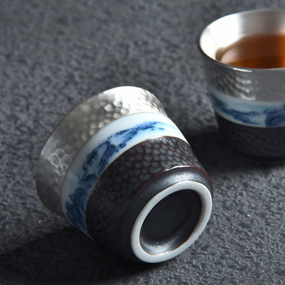 Museum Silver-Lined Porcelain Teacup