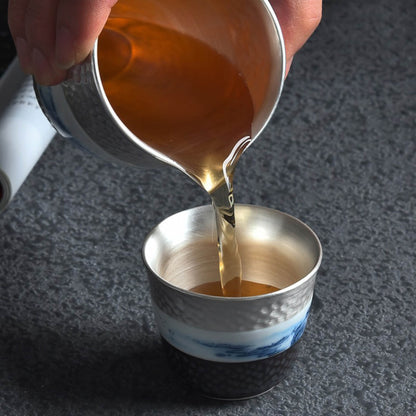 Museum Silver-Lined Porcelain Teacup