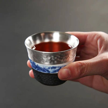 Museum Silver-Lined Porcelain Teacup