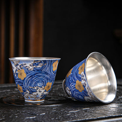 NEW! Silver-lined Tea Set: Sea Blossoms