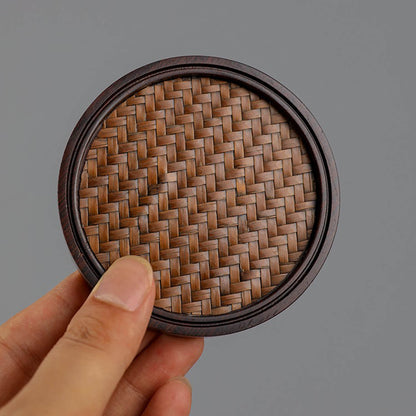 Eco-Friendly  Hand-Woven Bamboo Coaster