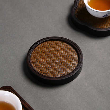 Eco-Friendly  Hand-Woven Bamboo Coaster