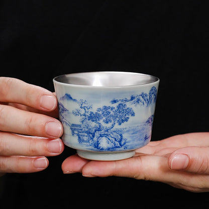 NEW! Perfect Tea: Jingdezhen Porcelain & Silver Cup