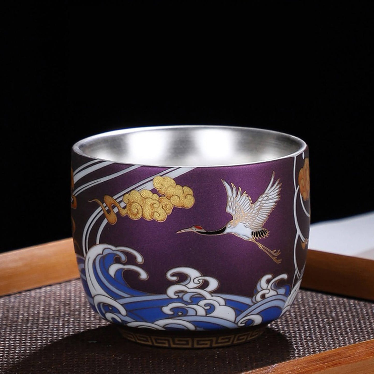 Imperial Crane Silver-Lined Teacup