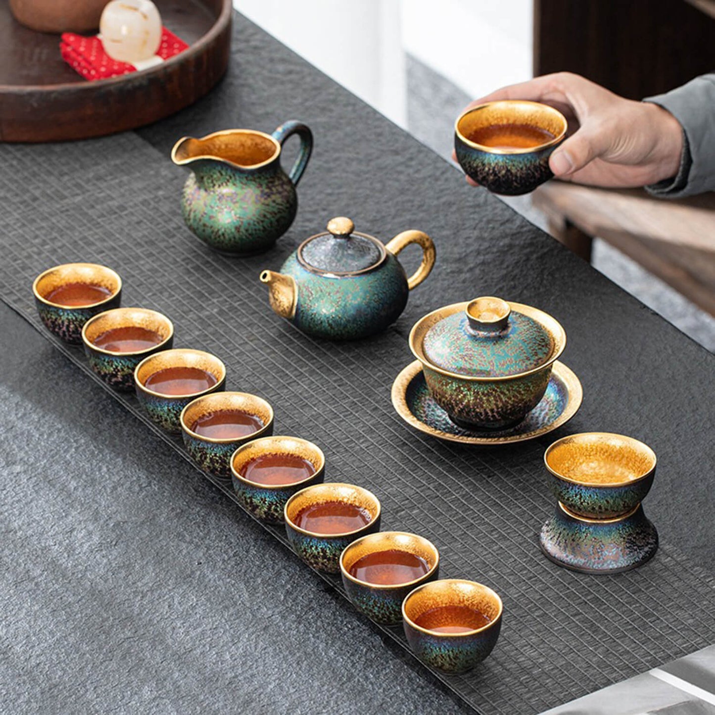 Winter Mountain 24K Gold-Lined Tea Set