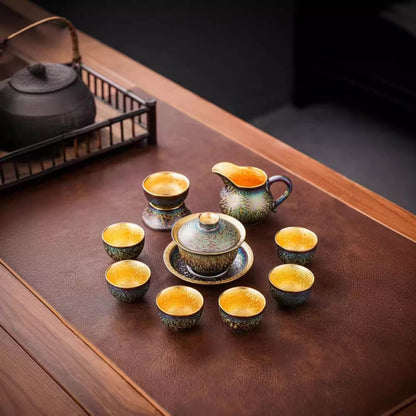 Winter Mountain 24K Gold-Lined Tea Set