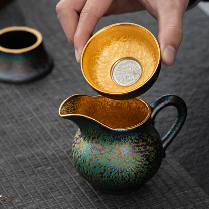 Winter Mountain 24K Gold-Lined Tea Set